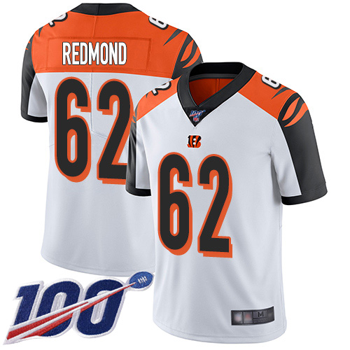 Cincinnati Bengals Limited White Men Alex Redmond Road Jersey NFL Footballl #62 100th Season Vapor Untouchable->women nfl jersey->Women Jersey